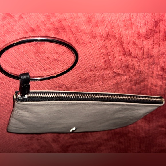 Thacker NY Gia TopZip Leather Clutch Ring Bag - Picture 9 of 11